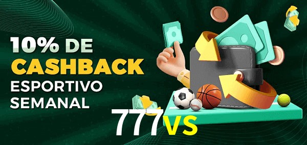 10% de bônus de cashback na 777vs