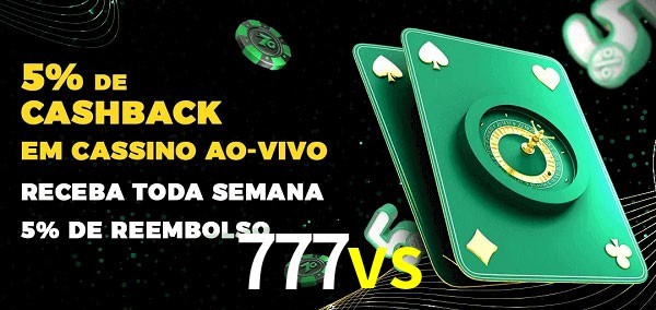 Promoções do cassino ao Vivo 777vs